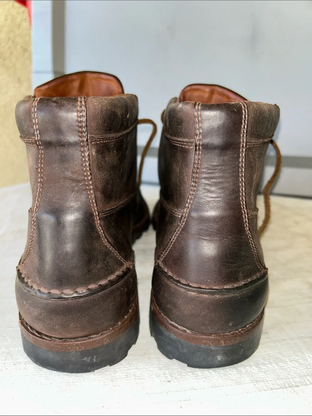 Lands End brown leather